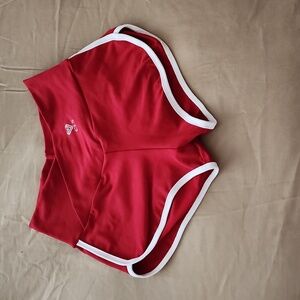 Red sexy workout shorts